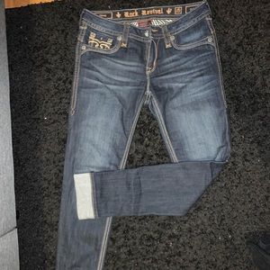 Rock revival dark jeans